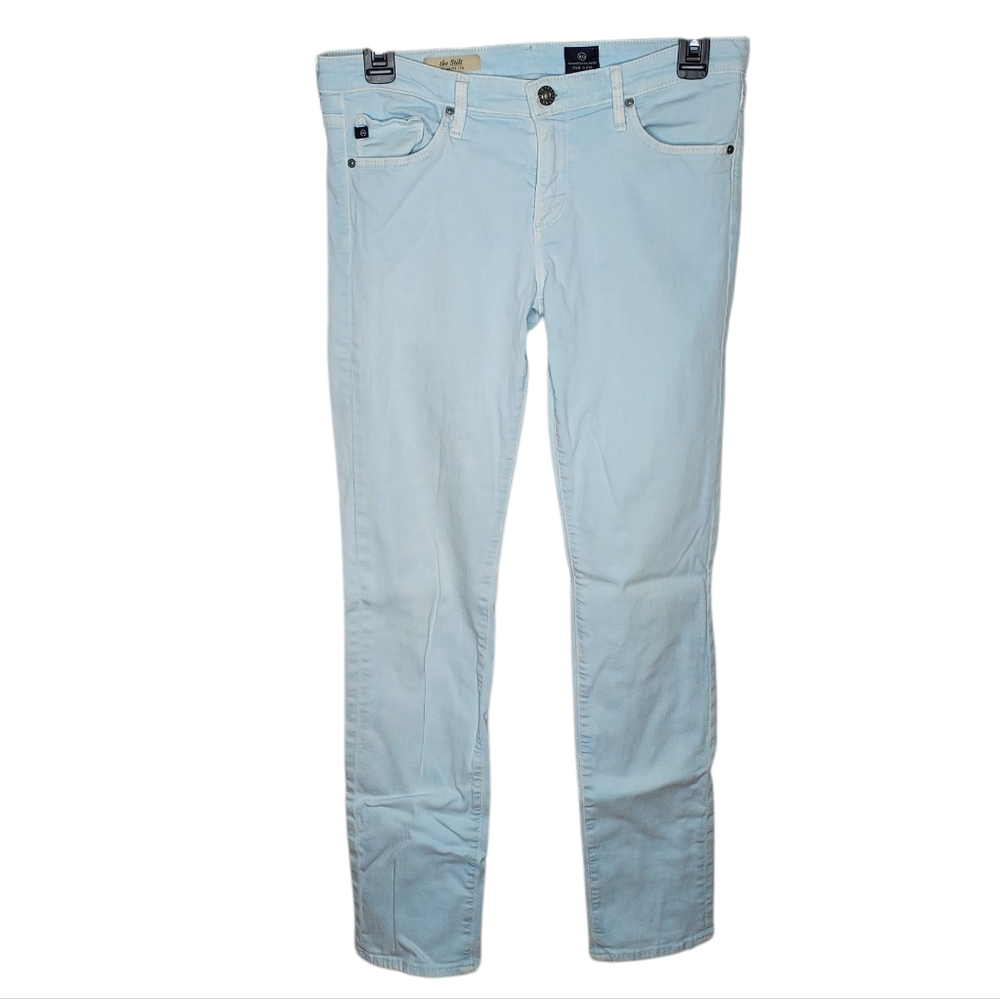 AG Adriano Goldschmied The Stilt Cigarette Leg Jeans Light Wash 28R Feminine - Picture 4 of 10